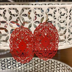 Red Dangling Earrings